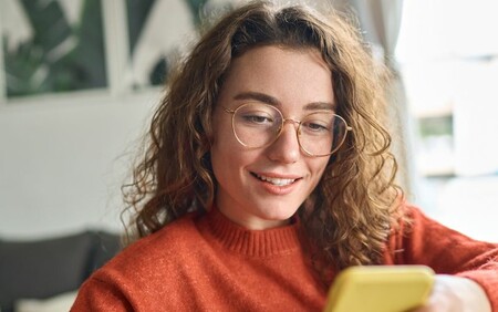 woman using phone