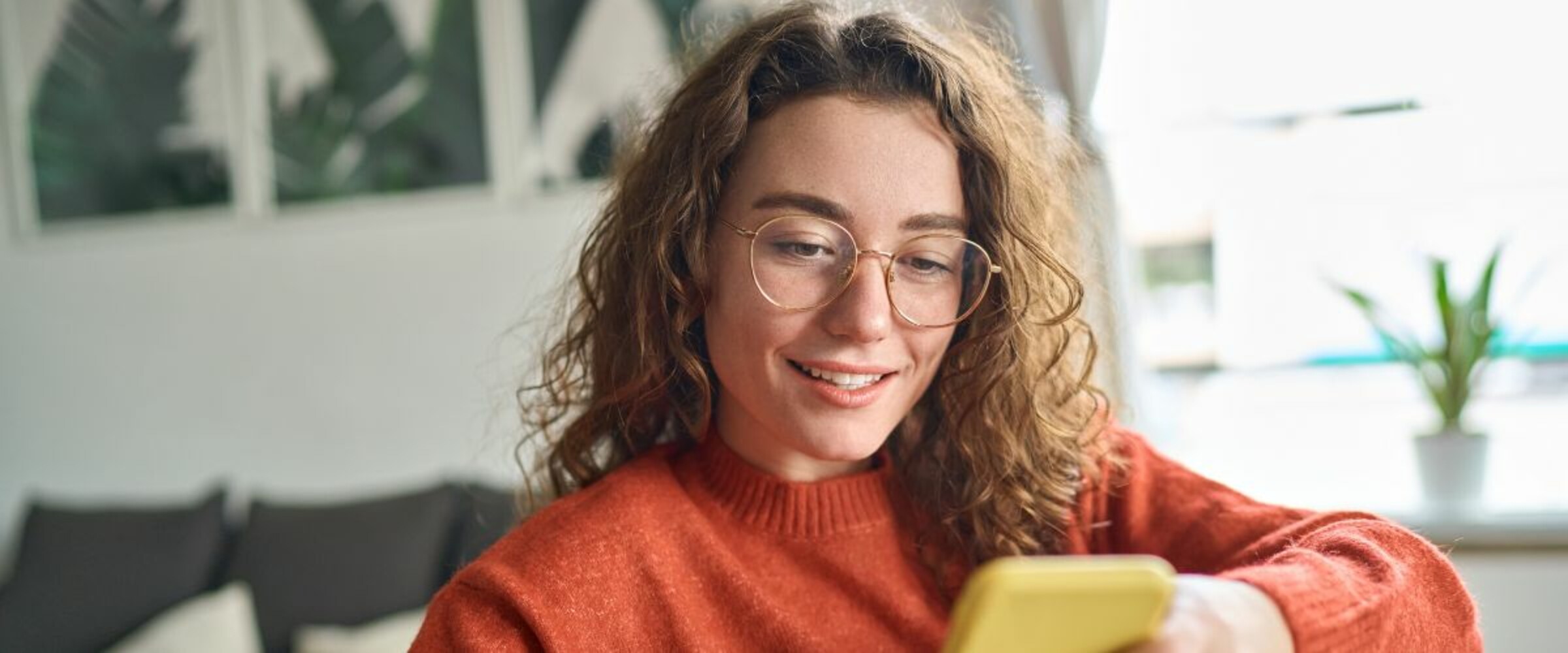 woman using phone